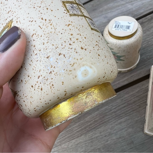 Vohann of California Arizona Aztec Ceramic Tissue Holder and Tumblers Set - Picture 12 of 14